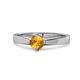 1 - Neve Signature Citrine 4 Prong Solitaire Engagement Ring 