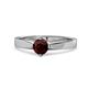 1 - Neve Signature Red Garnet 4 Prong Solitaire Engagement Ring 
