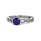 1 - Anwil Signature Blue Sapphire and Diamond Engagement Ring 