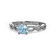1 - Anwil Signature Aquamarine and Diamond Engagement Ring 