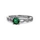 1 - Anwil Signature Emerald and Diamond Engagement Ring 