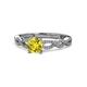 1 - Anwil Signature Yellow and White Diamond Engagement Ring 
