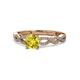 1 - Anwil Signature Yellow and White Diamond Engagement Ring 