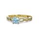 1 - Anwil Signature Aquamarine and Diamond Engagement Ring 