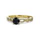 1 - Anwil Signature Black and White Diamond Engagement Ring 