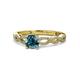 1 - Anwil Signature Blue and White Diamond Engagement Ring 