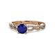 1 - Anwil Signature Blue Sapphire and Diamond Engagement Ring 