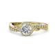 1 - Nebia Signature Diamond Bypass Womens Engagement Ring 