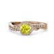 1 - Nebia Signature Yellow and White Diamond Bypass Womens Engagement Ring 