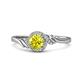 1 - Oriana Signature Yellow and White Diamond Engagement Ring 
