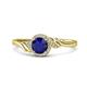 1 - Oriana Signature Blue Sapphire and Diamond Engagement Ring 