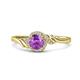 1 - Oriana Signature Amethyst and Diamond Engagement Ring 