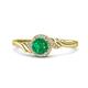 1 - Oriana Signature Emerald and Diamond Engagement Ring 