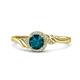 1 - Oriana Signature London Blue Topaz and Diamond Engagement Ring 