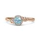 1 - Oriana Signature Aquamarine and Diamond Engagement Ring 
