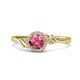 1 - Oriana Signature Pink Tourmaline and Diamond Engagement Ring 