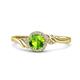 1 - Oriana Signature Peridot and Diamond Engagement Ring 