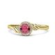 1 - Oriana Signature Rhodolite Garnet and Diamond Engagement Ring 