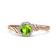 1 - Oriana Signature Peridot and Diamond Engagement Ring 