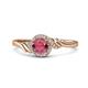 1 - Oriana Signature Rhodolite Garnet and Diamond Engagement Ring 