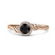 1 - Oriana Signature Black and White Diamond Engagement Ring 