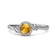 1 - Oriana Signature Citrine and Diamond Engagement Ring 