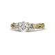1 - Alika Signature Diamond Three Stone Engagement Ring 