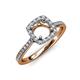 3 - Anne Desire Semi Mount Two Tone Halo Engagement Ring 