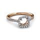 4 - Anne Desire Semi Mount Two Tone Halo Engagement Ring 