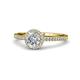 1 - Syna Signature Diamond Halo Engagement Ring 