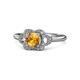 1 - Kyra Signature Citrine and Diamond Engagement Ring 