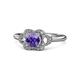 1 - Kyra Signature Iolite and Diamond Engagement Ring 