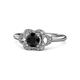 1 - Kyra Signature Black and White Diamond Engagement Ring 