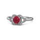1 - Kyra Signature Ruby and Diamond Engagement Ring 