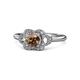 1 - Kyra Signature Smoky Quartz and Diamond Engagement Ring 