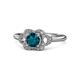 1 - Kyra Signature London Blue Topaz and Diamond Engagement Ring 
