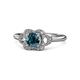 1 - Kyra Signature Blue and White Diamond Engagement Ring 