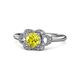 1 - Kyra Signature Yellow and White Diamond Engagement Ring 