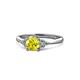 1 - Eve Signature 6.50 mm Yellow and White Diamond Engagement Ring 