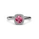 3 - Alaina Signature Pink Tourmaline and Diamond Halo Engagement Ring 