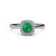 3 - Alaina Signature Emerald and Diamond Halo Engagement Ring 