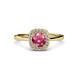 3 - Alaina Signature Pink Tourmaline and Diamond Halo Engagement Ring 