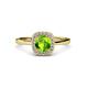 3 - Alaina Signature Peridot and Diamond Halo Engagement Ring 