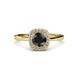 3 - Alaina Signature Black and White Diamond Halo Engagement Ring 