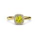 3 - Alaina Signature Yellow and White Diamond Halo Engagement Ring 