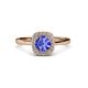 3 - Alaina Signature Tanzanite and Diamond Halo Engagement Ring 