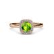 3 - Alaina Signature Peridot and Diamond Halo Engagement Ring 