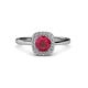 3 - Alaina Signature Ruby and Diamond Halo Engagement Ring 