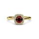 3 - Alaina Signature Red Garnet and Diamond Halo Engagement Ring 