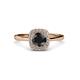 3 - Alaina Signature Black and White Diamond Halo Engagement Ring 